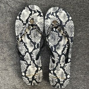 Tory Burch snakeskin thong sandals